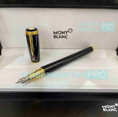 High Quality Mont blanc Ingrid Bergman La Donna Special Edition Fountain Gold Trim